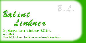 balint linkner business card